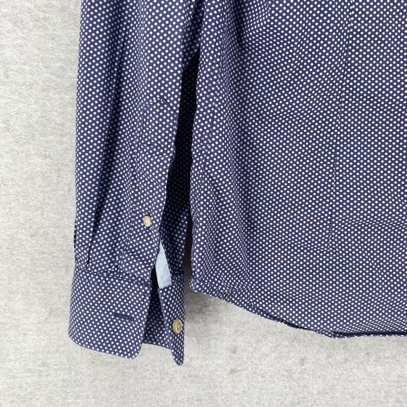 Scotch & Soda LARGE Shirt Button Down Front Blue Polka Dot Cotton Classic READ‎ - Picture 8 of 14